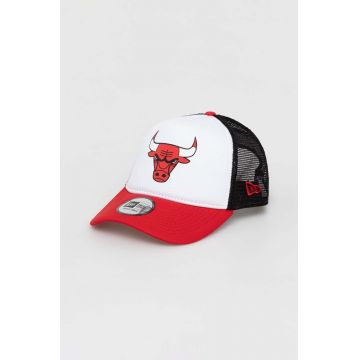 New Era sapca culoarea alb, cu imprimeu, CHICAGO BULLS