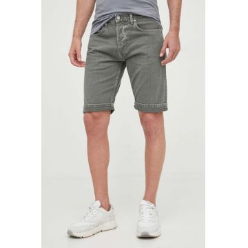 Pepe Jeans pantaloni scurti jeans Callen barbati, culoarea verde