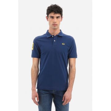 Tricou polo slim fit cu detalii brodate Ray