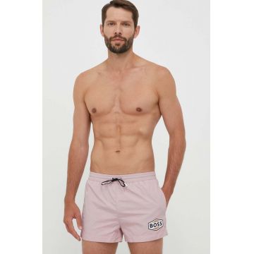 BOSS pantaloni scurti de baie culoarea roz