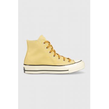 Converse tenisi Chuck 70 culoarea galben, A03436C