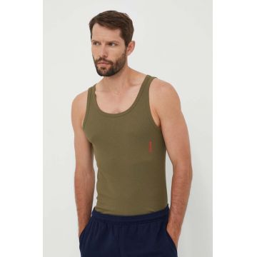 HUGO tricou 2-pack barbati, culoarea verde HUGO tricou 2-pack barbati, culoarea verde