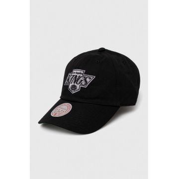 Mitchell&Ness șapcă de baseball din bumbac Los Angeles Kings culoarea negru, cu imprimeu