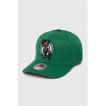 Mitchell&Ness șapcă din amestec de lână Boson Celtics culoarea verde, cu imprimeu