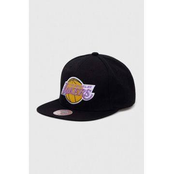 Mitchell&Ness sapca Los Angeles Lakers culoarea negru, cu imprimeu