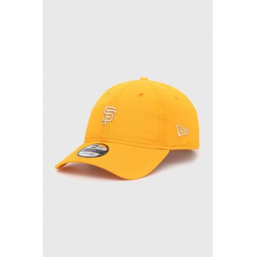 New Era șapcă de baseball din bumbac culoarea portocaliu, cu imprimeu, SAN FRANCISCO GIANTS
