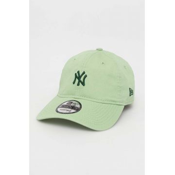 New Era șapcă de baseball din bumbac culoarea verde, cu imprimeu, NEW YORK YANKEES