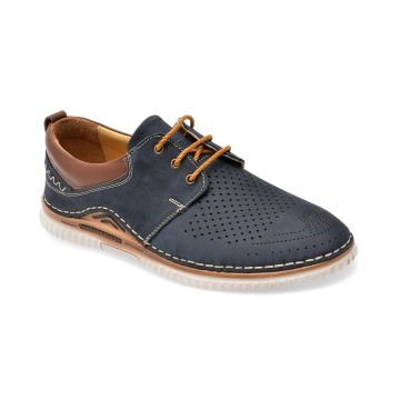 Pantofi BRAVELLI bleumarin, 11200, din nabuc