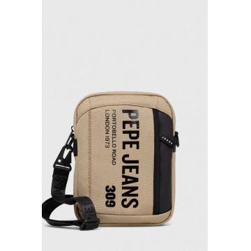 Pepe Jeans borseta culoarea bej