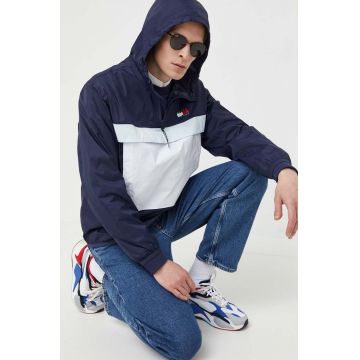 Tommy Jeans geaca barbati, culoarea albastru marin, de tranzitie