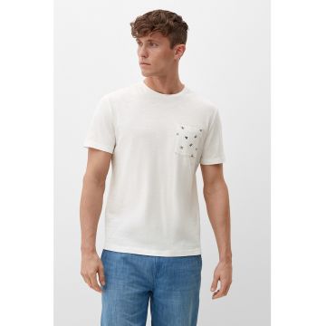 Tricou regular fit cu buzunar pe piept