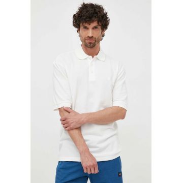 United Colors of Benetton polo de bumbac culoarea alb, neted