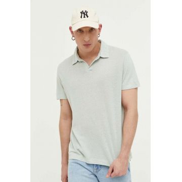 Abercrombie & Fitch polo din in culoarea verde, melanj