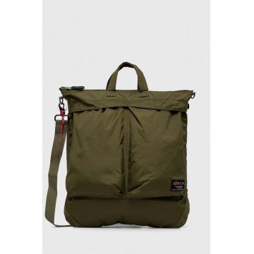 Alpha Industries geantă culoarea verde