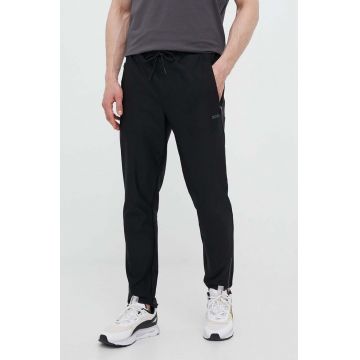 Boss Green pantaloni de trening culoarea negru, cu imprimeu