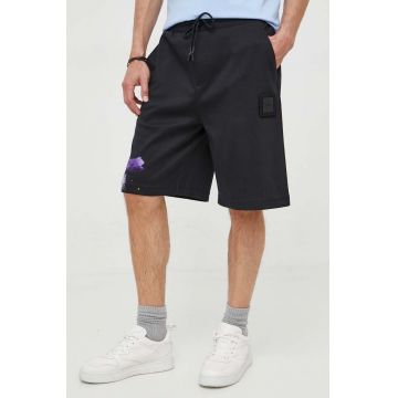 BOSS pantaloni scurti din bumbac BOSS GREEN culoarea negru