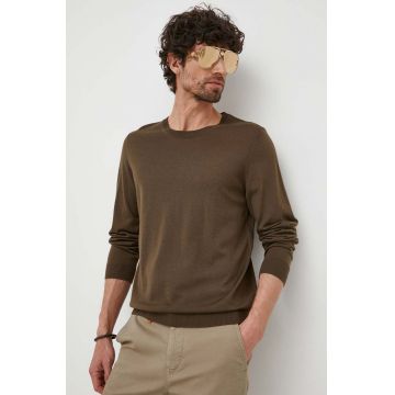 BOSS pulover de lână bărbați, culoarea verde, light 50468239