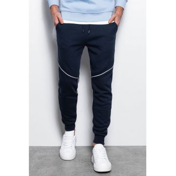 DIVERSE - Pantaloni sport din amestec de bumbac cu snur DIVERSE - Pantaloni sport din amestec de bumbac cu snur