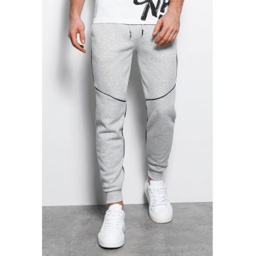 DIVERSE - Pantaloni sport din amestec de bumbac cu snur DIVERSE - Pantaloni sport din amestec de bumbac cu snur