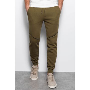 DIVERSE - Pantaloni sport din amestec de bumbac cu snur DIVERSE - Pantaloni sport din amestec de bumbac cu snur