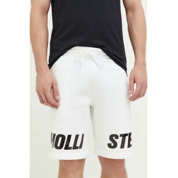 Hollister Co. pantaloni scurti barbati, culoarea alb