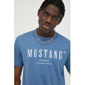 Mustang tricou din bumbac cu imprimeu