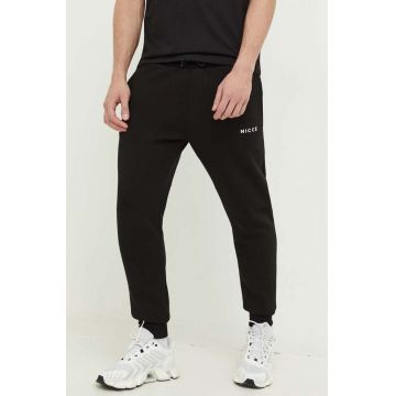 Nicce pantaloni de trening culoarea negru, neted