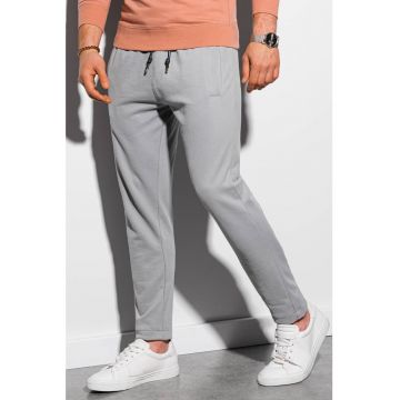 Pantaloni sport de bumbac cu snur de ajustare in talie Pantaloni sport de bumbac cu snur de ajustare in talie