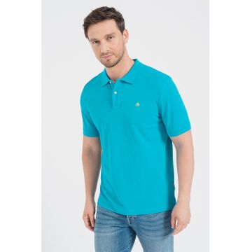 Tricou polo din bumbac organic cu logo brodat