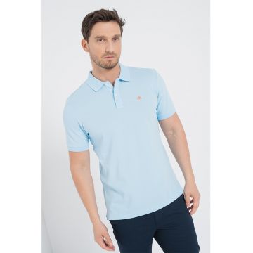 Tricou polo din pique de bumbac organic