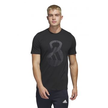 Tricou regular fit cu logo pentru antrenament