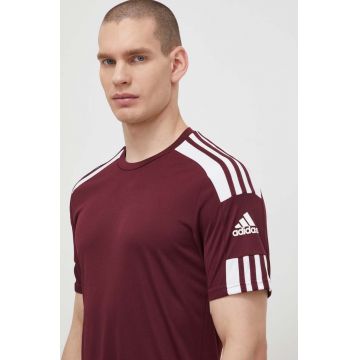 adidas Performance tricou GN8091 bărbați, culoarea bordo, material uni GN8091