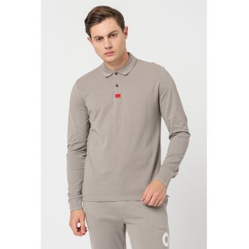 Bluza polo slim fit din pique Deresolo