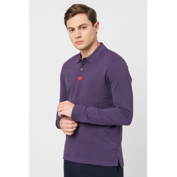 Bluza polo slim fit din pique Deresolo