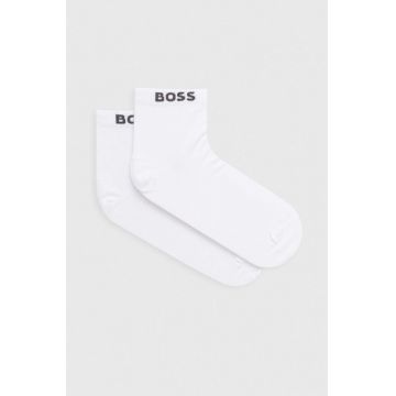 BOSS șosete 2-pack bărbați, culoarea alb 50491208