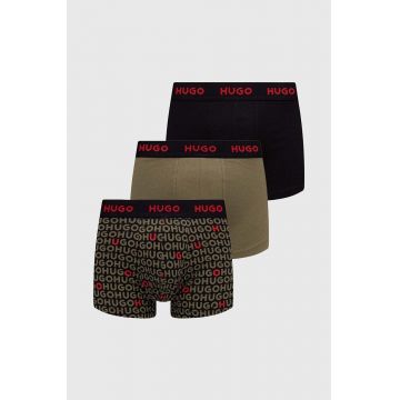 HUGO boxeri 3-pack bărbați, culoarea roșu 50480170