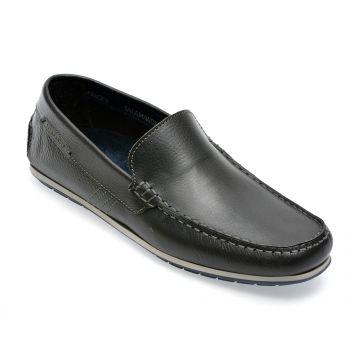 Mocasini SALAMANDER negri, 55010, din piele naturala