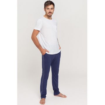 Pantaloni de pijama din amestec de lyocell cu snur de ajustare in talie Breeze