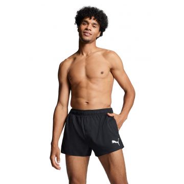 Pantaloni scurti de baie cu talie elastica - Negru