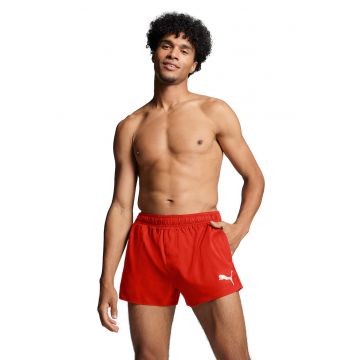 Pantaloni scurti de baie cu talie elastica - Rosu