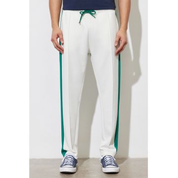 Pantaloni sport cu insertii contrastante