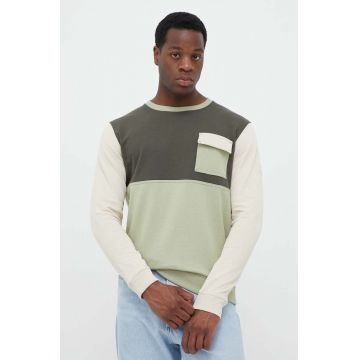 Pepe Jeans hanorac de bumbac Marcus barbati, culoarea verde, modelator
