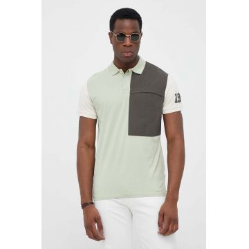 Pepe Jeans polo de bumbac Lambert culoarea verde, modelator