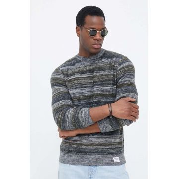 Pepe Jeans pulover din amestec de in Shadwell culoarea verde, light