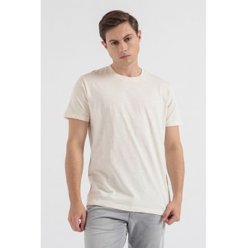 Tricou regular fit cu decolteu la baza gatului