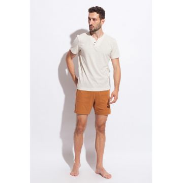 Tricou de casa din amestec de in Cool Flax