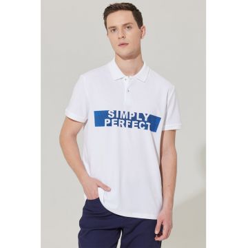 Tricou polo cu imprimeu text