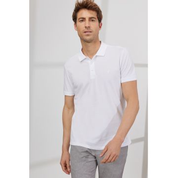 Tricou polo slim fit de bumbac organic