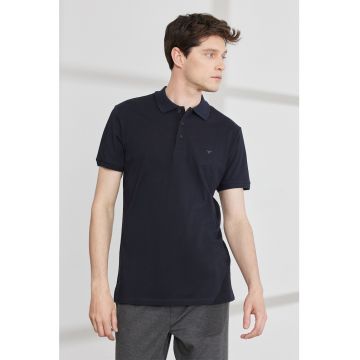 Tricou polo slim fit de bumbac organic