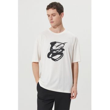 Tricou supradimensionat cu imprimeu abstract